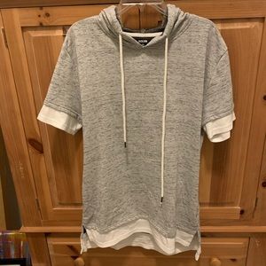 Hoodie with Fake Under Shirt